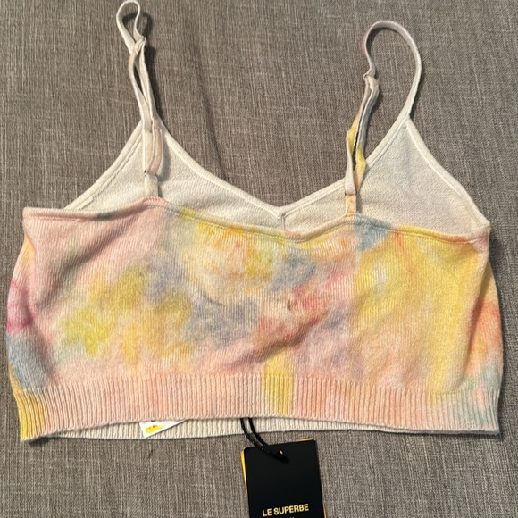 Designer bralette viscose, nylon and cashmere. Adjustable straps - Picture 2 of 4